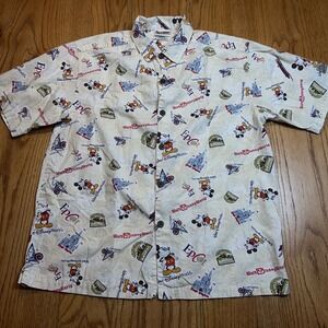 VTG Walt Disney World Mickahuna Surf Camp Shirt Medium Epcot Magic MGM Downtown‎